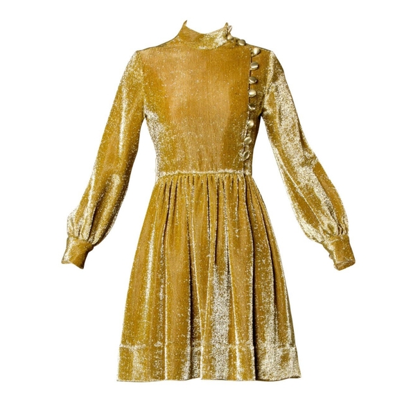 Vintage Dresses & Skirts - ISO- NOT FOR SALE Vintage 60s gold Mr Mort dress